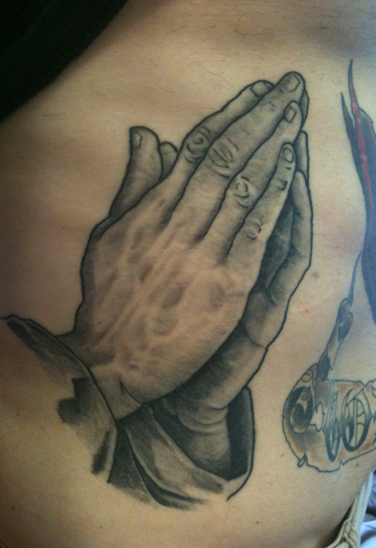 1265x1843 Praying Hands Tattoos Designs, Ideas And Meaning Tattoos For You - Praying Hands Tattoo Sketch