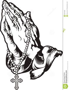 236x307 Drawings Of Crosses With Praying Hands Praying Hands Drawing - Praying Hands With Rosary Sketch