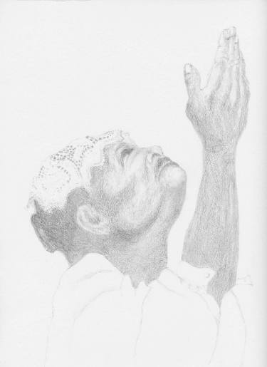 375x515 Praying Drawing By Jinny Isserow Saatchi Art - Praying Sketch