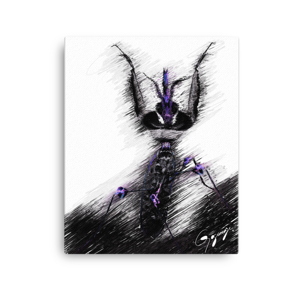 1000x1000 Warrior Praying Mantis Wall Art By Gogimogi - Praying Sketch