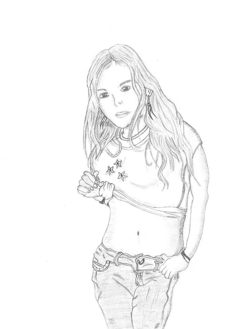 760x1051 Teen Girl (Sketch) By Goldvicblest - Pre Sketch