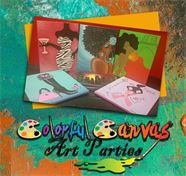 186x176 Colorful Canvas Art Parties - Pre Sketch