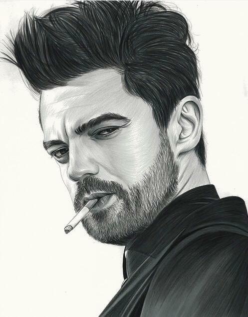 497x635 My Jesse Custer Preacher Drawing - Preacher Sketch