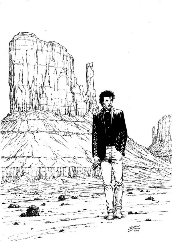 600x853 Steve Dillon Draws Preacher One More Time For London Super Comic - Preacher Sketch