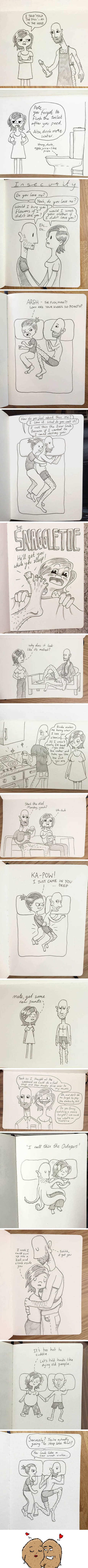 460x8183 Man Sketches Small But Precious Moments The Couple Shared Together - Precious Moments Sketches