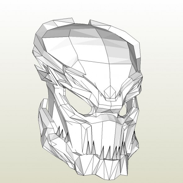 590x590 Predator Archive - Predator Mask Sketch