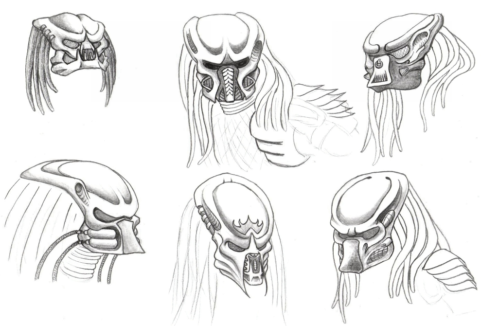 989x670 Predator Bio Helmet 04 By Predatrhuntr - Predator Mask Sketch
