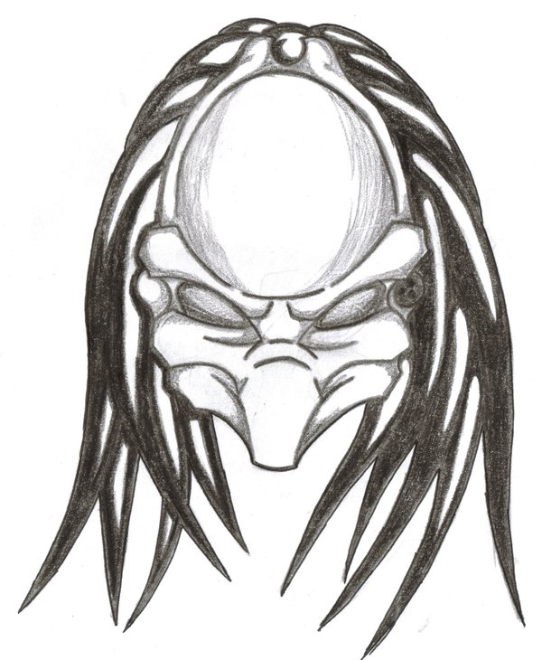 600x730 Predator Mask By Happyemochildpsn - Predator Mask Sketch