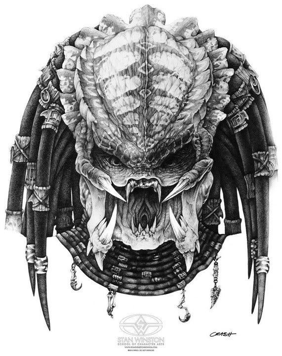 Predator Mask Sketch at Explore collection of