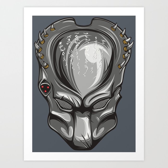 700x700 Wolf Predator Mask Art Print By Figurehqstudio Society6 - Predator Mask Sketch