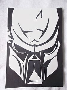 225x300 A4 Art Marker Pen Sketch Drawing Stylised Predator Mask Lines Ebay - Predator Mask Sketch