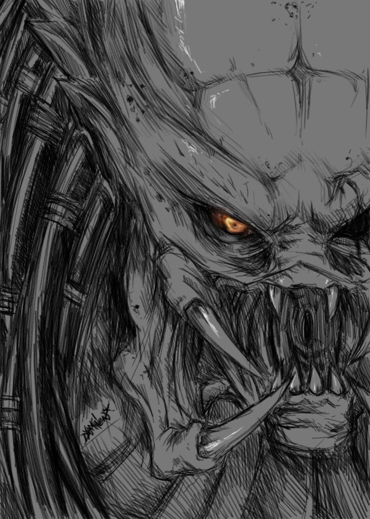 755x1057 Predator Sketch Predator Predator, Sketches And Aliens - Predator Sketch
