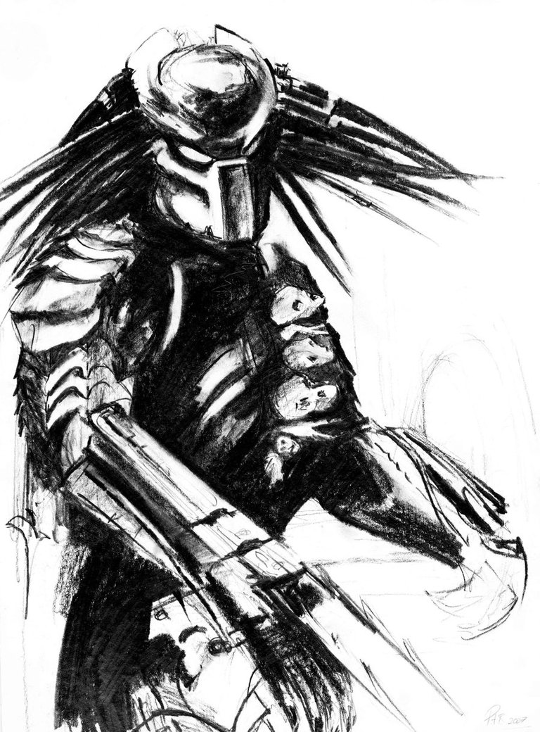 768x1040 Predator Sketch By Pbart79 - Predator Sketch