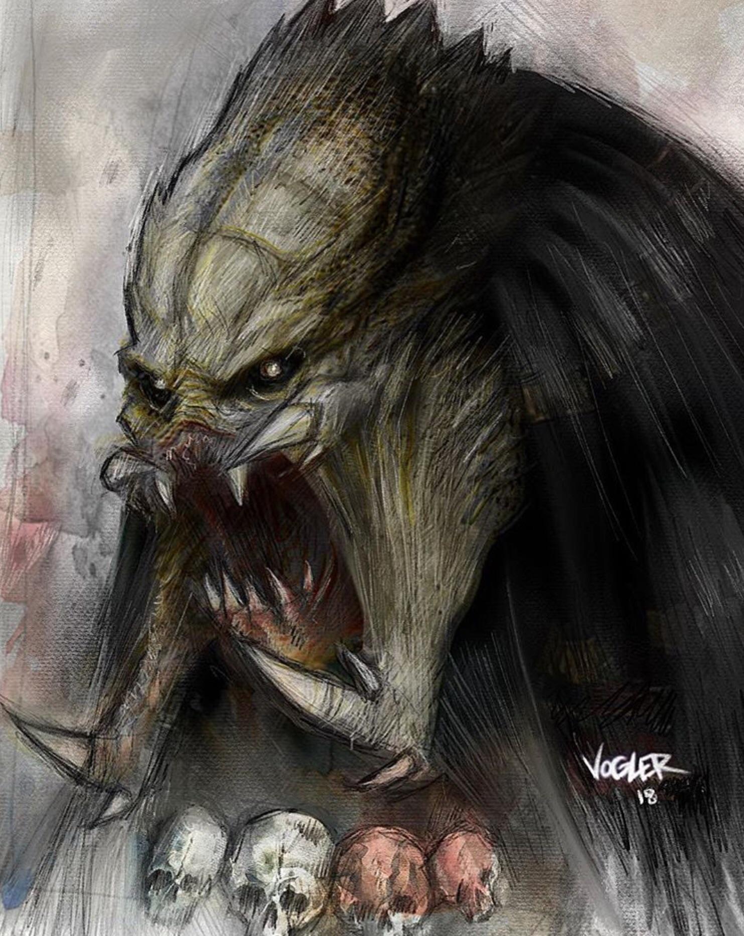 1483x1865 Predator Sketch By Ryan Vogler Comicbooks - Predator Sketch