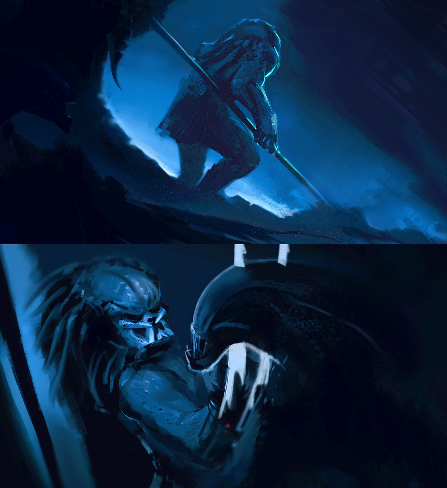 1480x1613 Roman Zawadzki - Predator Sketch