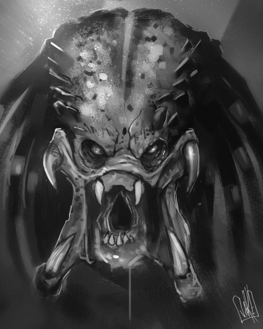 1080x1351 Artstation - Predator Sketch
