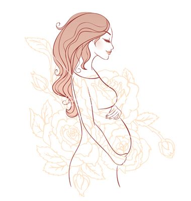 380x400 Pin By Quit Smoking On How To Quit Smoking When Pregnant - Pregnant Lady Sketch