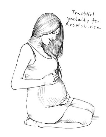362x470 How To Draw A Pregnant Woman Step By Step - Pregnant Sketch