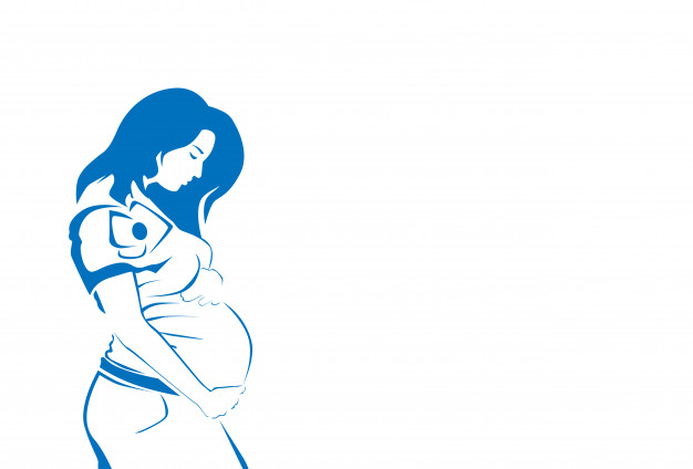 626x424 Pregnant Woman Silhouette Sketch Line Vector Illustration Vector - Pregnant Sketch