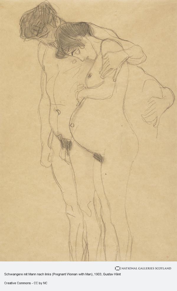 600x984 Schwangere Mit Mann Nach Links (Pregnant Woman With Man - Pregnant Sketch