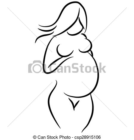 Pregnant Woman Sketch at PaintingValley.com | Explore collection of