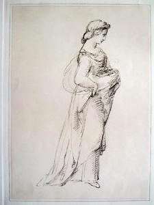 225x300 Raphael, Pregnant Woman, Maternity, Studio, Sketch, Drawing - Pregnant Woman Sketch