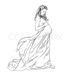236x236 Step 11. How To Draw Pregnant Woman Art Examples - Pregnant Woman Sketch