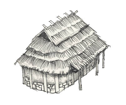 403x338 Sketches 20mm Ancient Buildings - Prehistoric Sketch