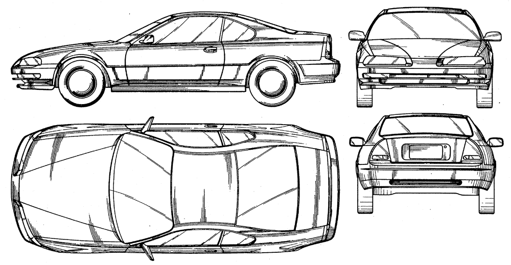 1000x519 Car Honda Prelude Old The Photo Thumbnail Image Of Figure - Prelude Sketch