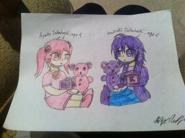 640x478 Sketch Of Preschool Age Kazuki And Ayako - Preschool Sketch