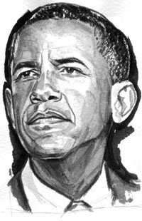 200x310 Barack Obama Sketch Gary Philly - President Obama Sketch