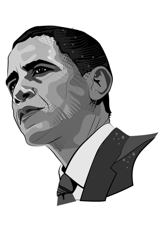 531x750 Coloring - President Obama Sketch