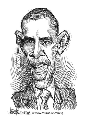 President Obama Sketch at PaintingValley.com | Explore collection of ...