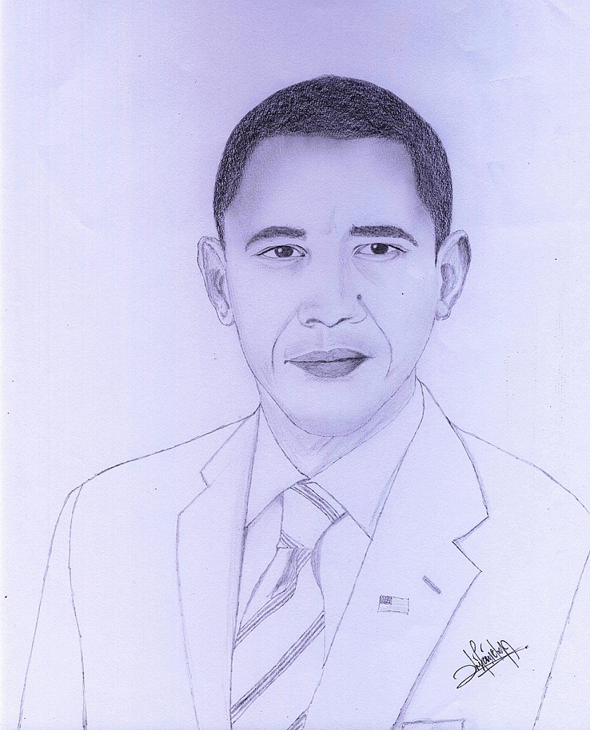 828x1024 Barack Obama Pencil Sketch Shifan04 - President Obama Sketch