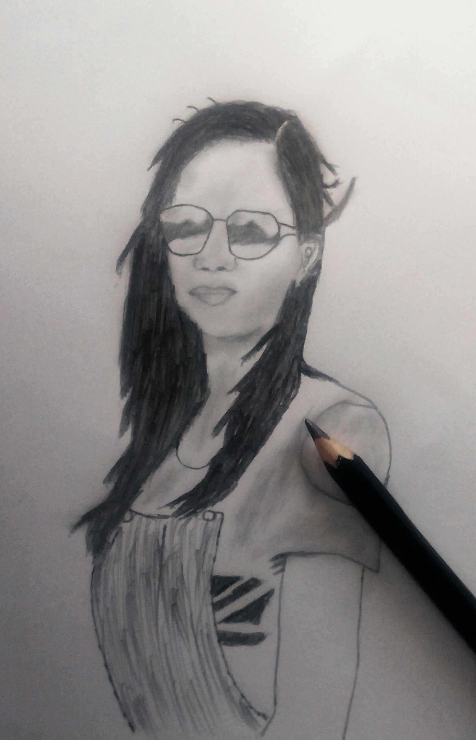 1647x2556 Drawing Of A Beautiful Girl - Pretty Face Sketch