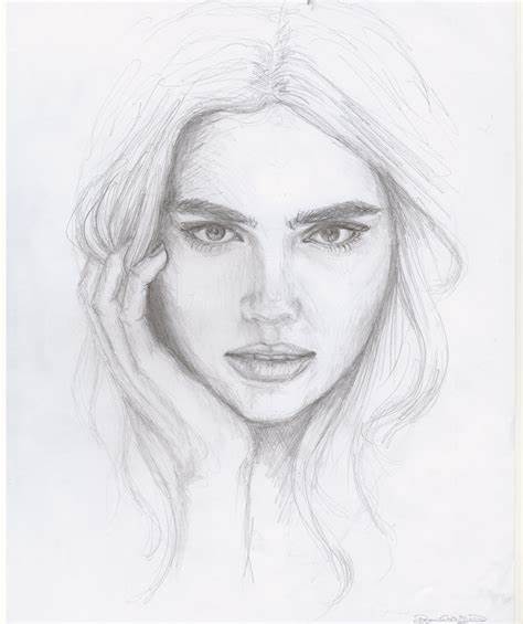 Pretty Face Sketch at PaintingValley.com | Explore collection of Pretty ...