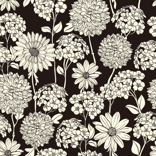 600x600 Amazing Flower Drawing Background Vector Free Vector In - Pretty Flower Sketches