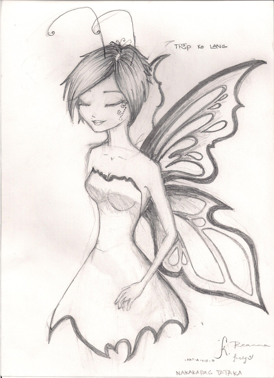 900x1240 Easy Pretty Sketches Easy Beautiful Sketches Of Fairies Beautiful - Pretty Sketches
