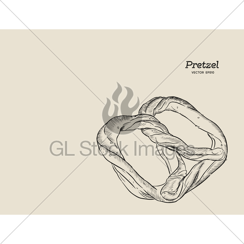 500x500 Pretzel . Bakery .hand Draw Sketch Vector. Gl Stock Images - Pretzel Sketch