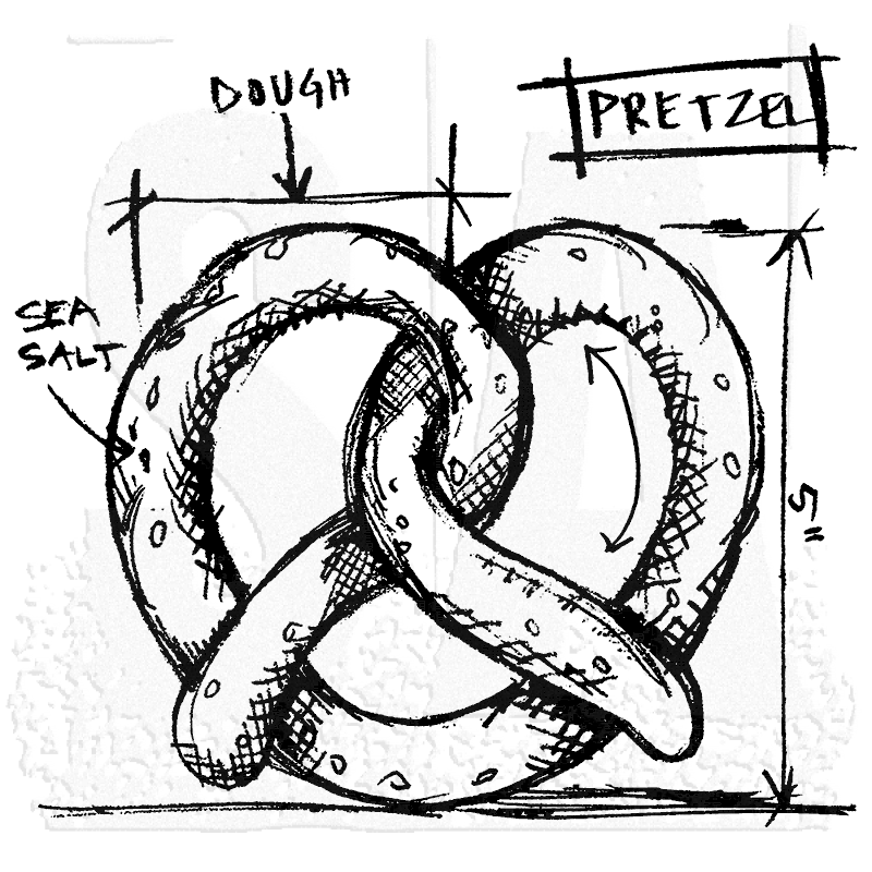 800x800 Tim Holtz Wood Mounted Stamp Pretzel Sketch P1 3180 - Pretzel Sketch