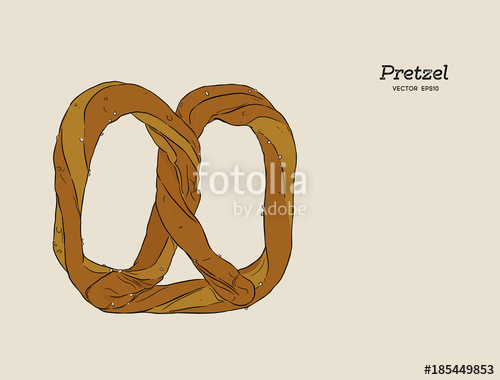 500x380 Pretzel . Bakery .hand Draw Sketch Vector. Stock Image And - Pretzel Sketch