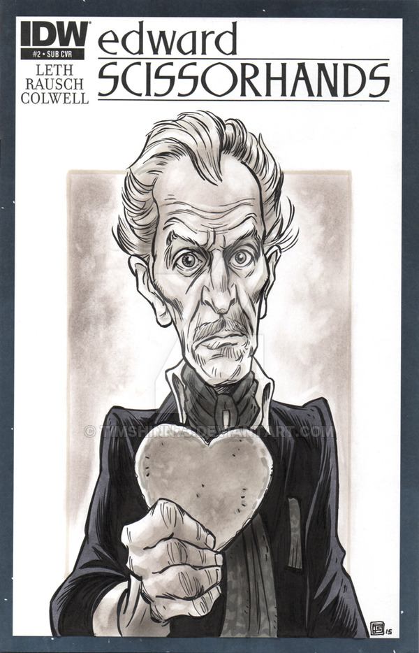 600x934 Edward Scissorhands Vincent Price Sketch Cover By Timshinn73 On - Price Sketch