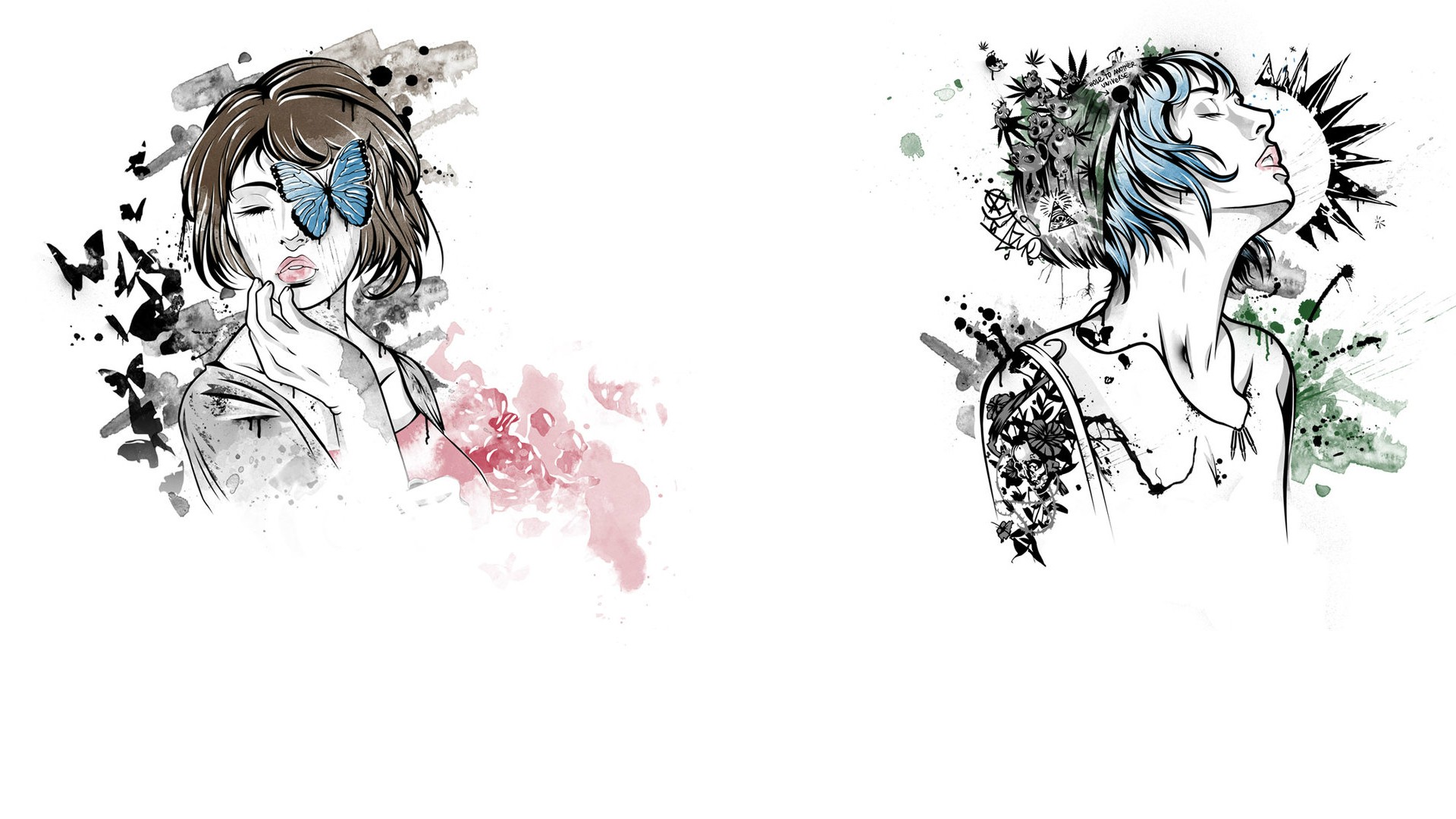 1920x1080 Wallpaper Drawing, Illustration, Cartoon, Max Caulfield, Life Is - Price Sketch