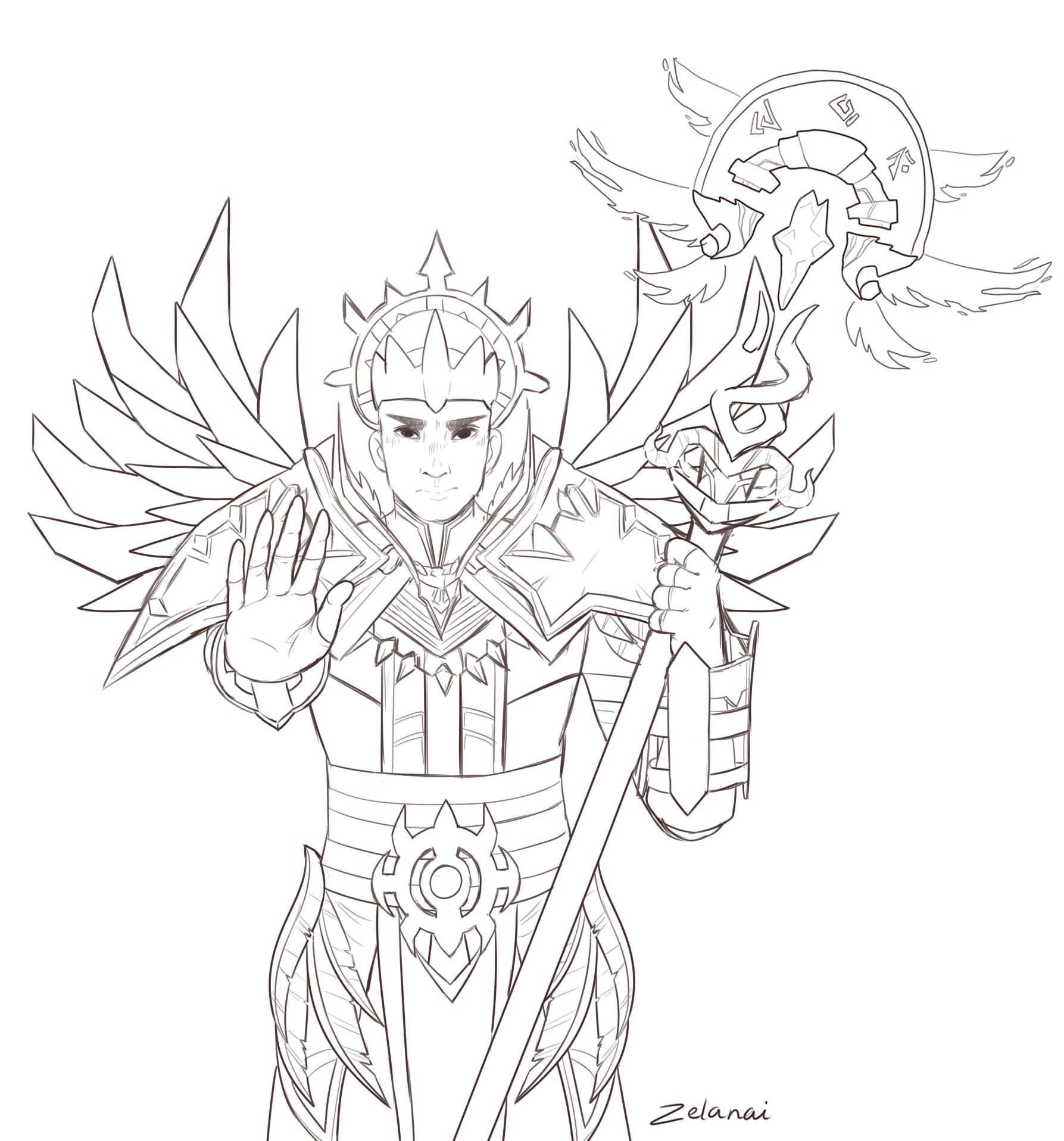 1787x1916 Human Priest Sketch (Character Belonging To @ Keshi On Twitter) Wow - Priest Sketch