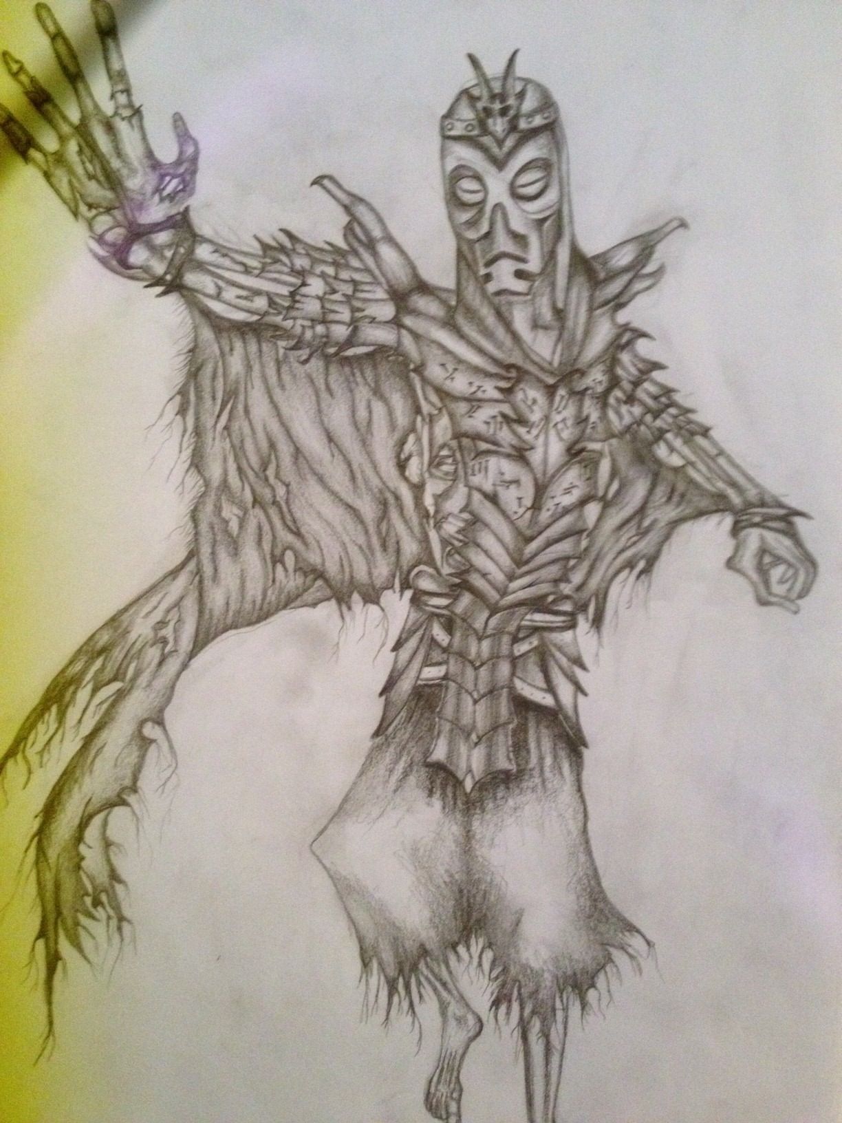 1224x1632 Sketch, Dragon Priest, Skyrim Fan Art Video Game Art - Priest Sketch