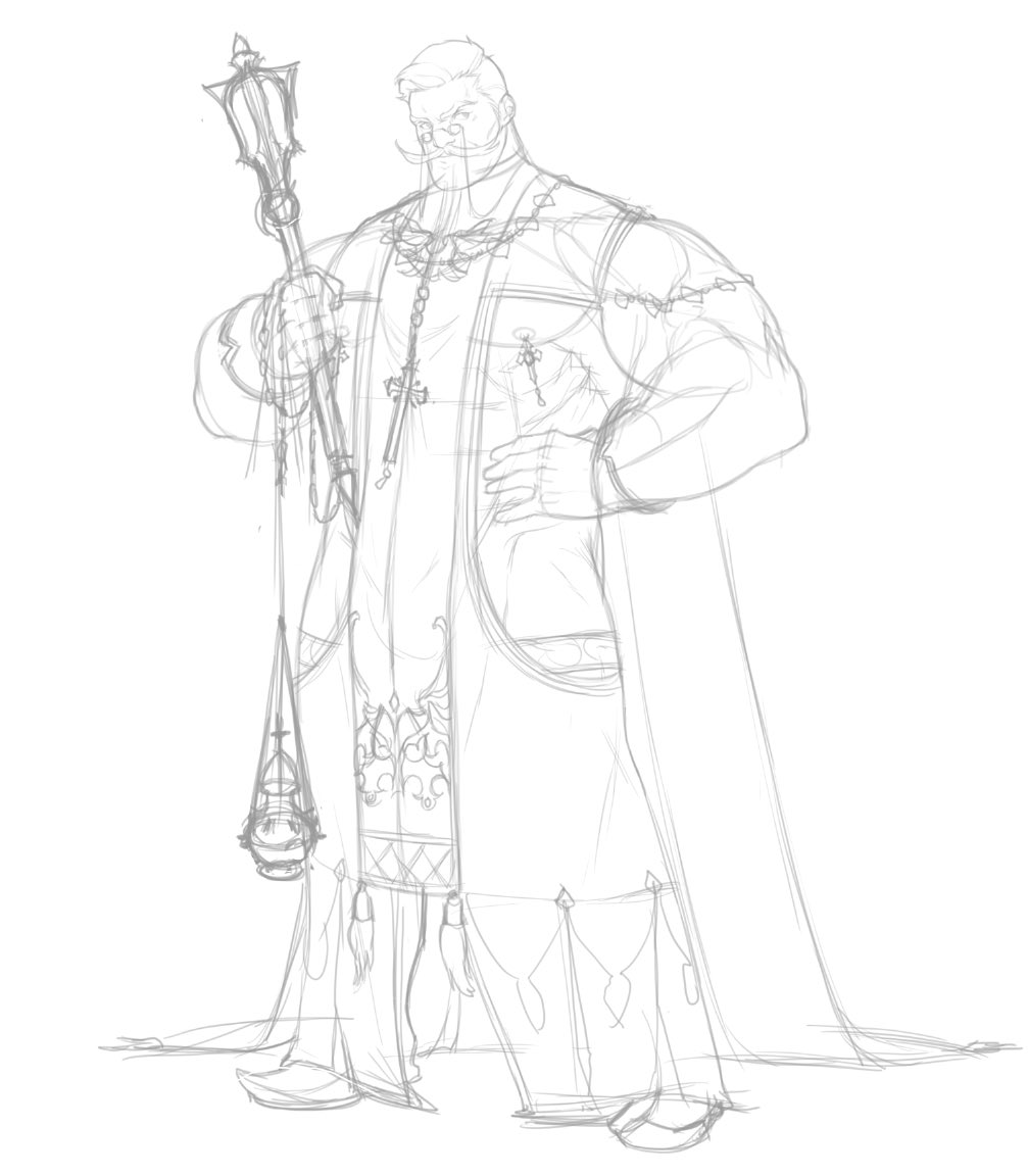 1007x1152 The Caillou On Twitter Priest - Priest Sketch