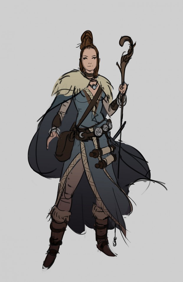 620x955 Female Priest Sketch Image - Priest Sketch
