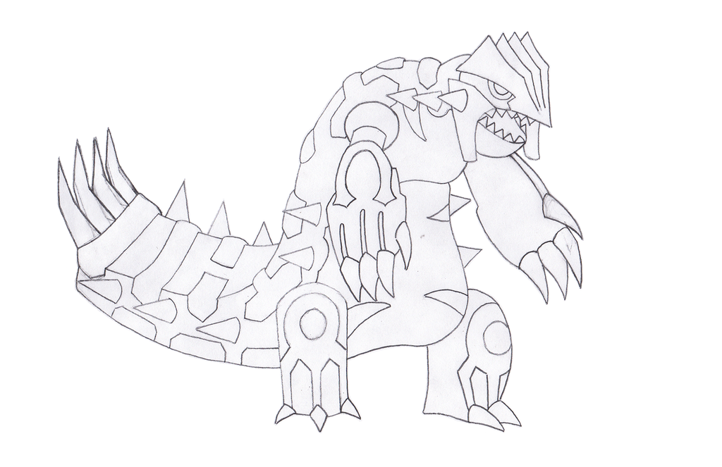 1024x663 Primal Groudon Sketch By Boomkey - Primal Groudon Sketch