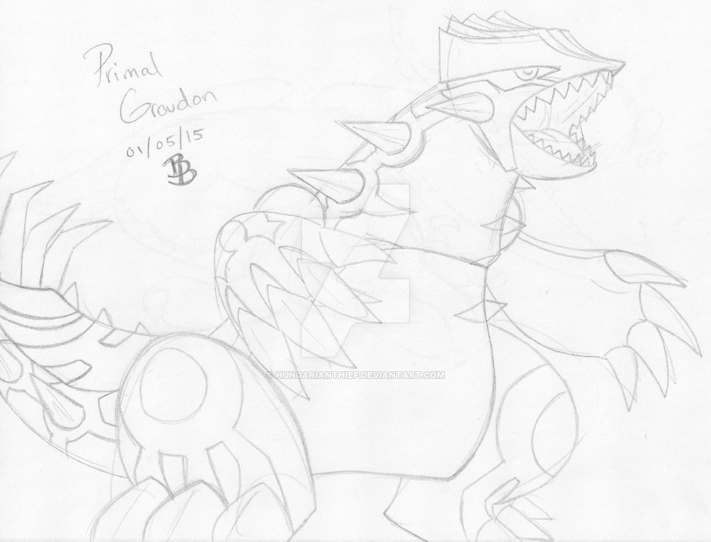 1024x781 Primal Groudon Sketch By Littlewhiterabbitb - Primal Groudon Sketch