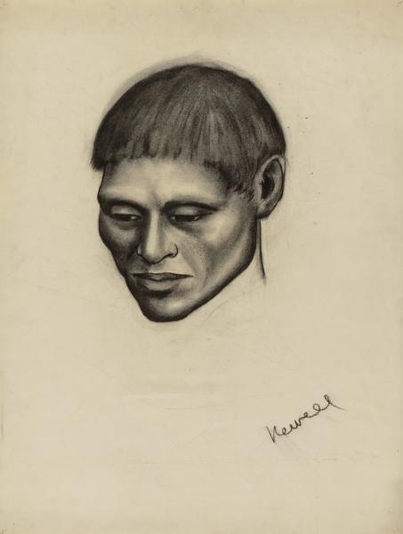 453x600 Sketch For Figure Of Primitive Man Smithsonian American Art Museum - Primitive Sketch